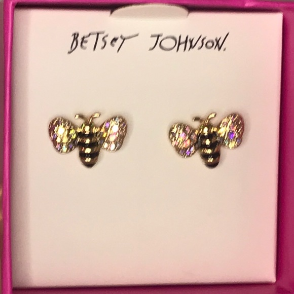 Betsey Johnson bumblebee earrings - Picture 2 of 5
